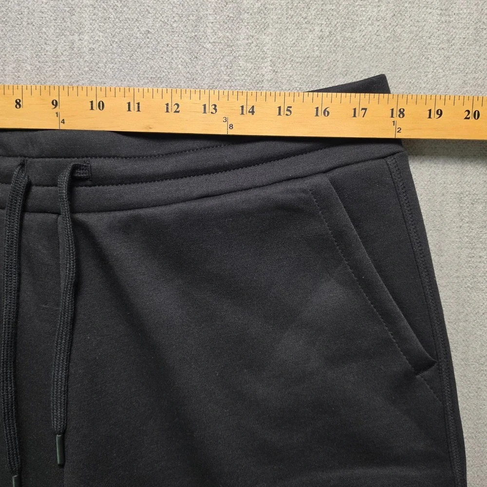 32 Degrees Tech Fleece Shorts Mens L Black Drawstring Lounge Gym Athleisure